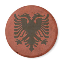 Vintage Albania Flag Refrigerator Magnet