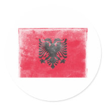 Vintage Albania Flag Sticker