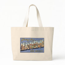 Vintage Albuquerque Postcard Tote Bags