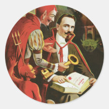 Vintage Alexander Fredrik Magic Poster Round Sticker
