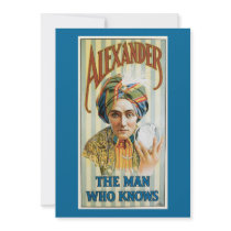 Vintage Alexander Magician Poster 1915 Custom Invite