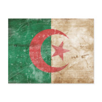 Vintage Algeria Flag Post Card