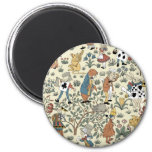 Vintage Alice and Friends Fabric Pattern 2 Inch Round Magnet