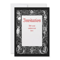 Vintage Alice Fancy Border Personalized Invites