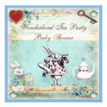 Vintage Alice in Wonderland Baby Shower Tea Party Invite