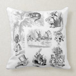 Vintage Alice In Wonderland Collection of Images pillows