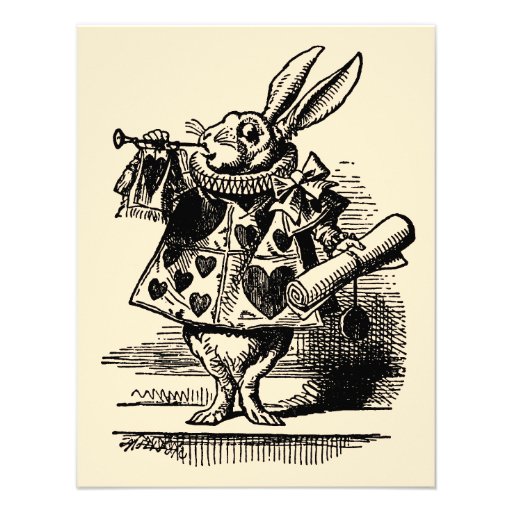 Vintage Alice in Wonderland Girl Birthday Announcements