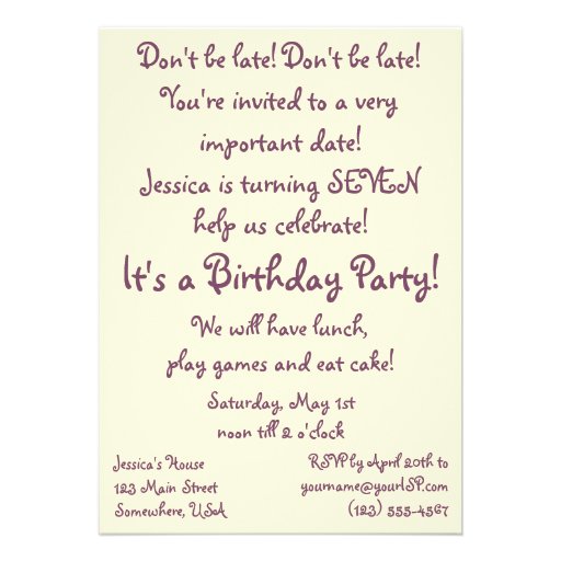 Vintage Alice in Wonderland Girl Birthday Party Cards