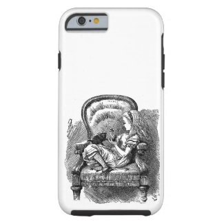 Vintage Alice in Wonderland in chair book drawing iPhone 6 Case