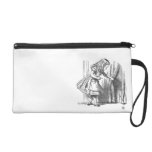 Vintage Alice in Wonderland looking for the door Wristlet Purse