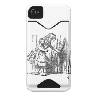 Vintage Alice in Wonderland looking for the door Id Iphone 4 Case
