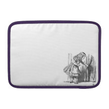Vintage Alice in Wonderland looking for the door MacBook Sleeve