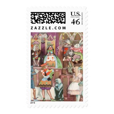 Vintage Alice in Wonderland postage stamp