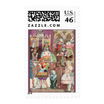 Vintage Alice in Wonderland Postage Stamps