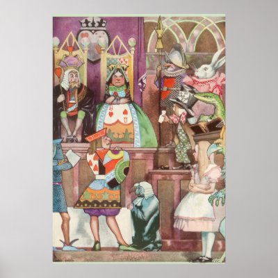 Vintage Alice in Wonderland Poster