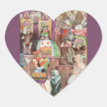Vintage Alice in Wonderland, Queen of Hearts Heart Stickers