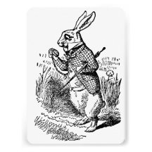 Vintage Alice in Wonderland the White Rabbit Watch Custom Invitations
