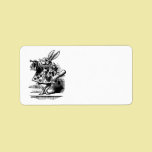 Vintage Alice in Wonderland, White Rabbit Herald labels