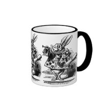 Vintage Alice in Wonderland, White Rabbit Herald Coffee Mug