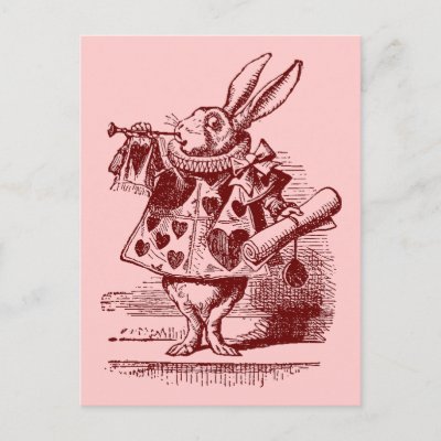 Vintage Alice in Wonderland White Rabbit Postcards
