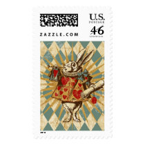 Vintage Alice White Rabbit Stamps