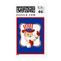 Vintage All American Santa Claus Art postage