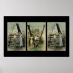 Vintage Alphabet Letter Name Art Posters