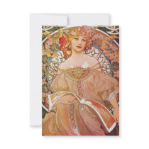 Vintage Alphonse Maria Mucha Art Invites