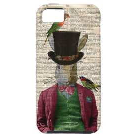 Vintage Altered Art Rabbit Book Page IPhone 5 Case