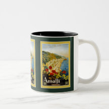 Vintage Amalfi Italy Travel Mug