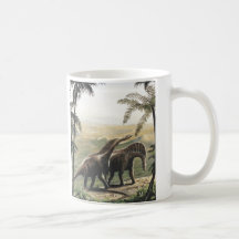 Vintage Amargasaurus Dinosaurs with Trees Coffee Mugs