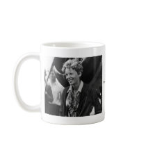 Vintage Amelia Earhart Photo Portrait Mugs