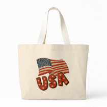 Vintage America Flag Bag