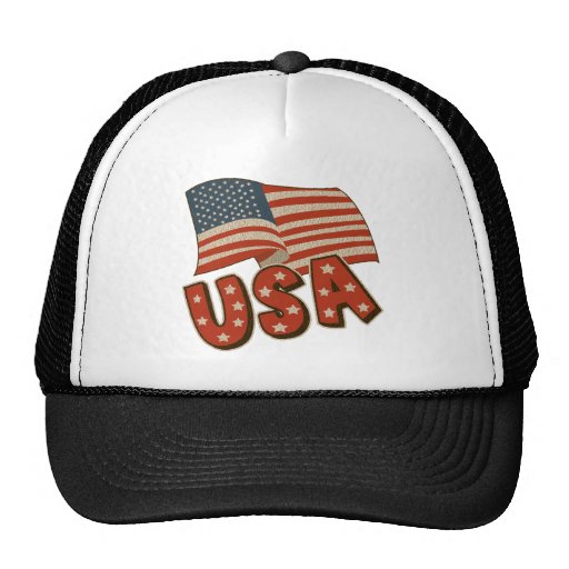 Vintage America Flag Hat