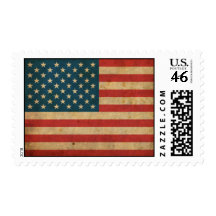 Vintage America Flag Postage Stamps