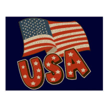 Vintage America Flag Postcards