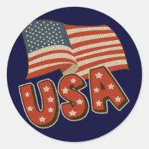 Vintage America Flag Sticker