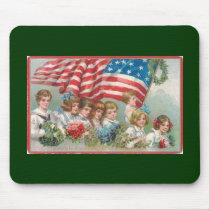 Vintage American Children Mousepad by cowboyannie Vintage American Children Mousepad