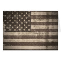 Vintage American Flag Greeting cards