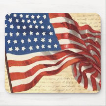 Vintage American Flag Mouse Pads