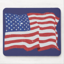 Vintage American Flag Mousepad