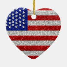 Vintage American Flag Ornament