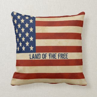 Vintage American Flag Pillow Pillows