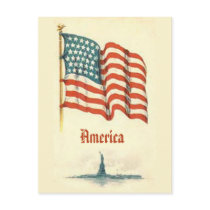Vintage American Flag Postcard