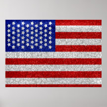 Vintage American Flag Poster