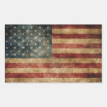 Vintage American Flag Rectangle Stickers
