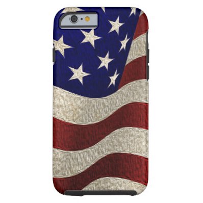 Vintage American Flag with Textured Effect iPhone 6 Case