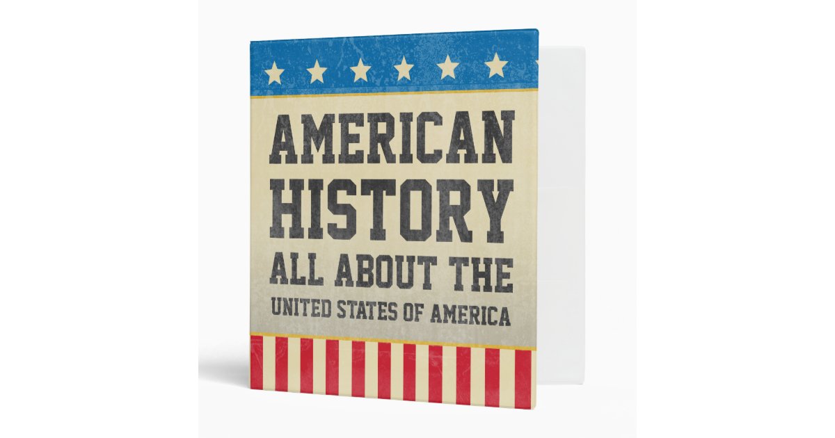 Vintage American History Binder Zazzle