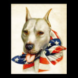 Vintage American Patriotic Pit Bull Dog War Poster posters