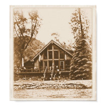 vintage americana cabin print